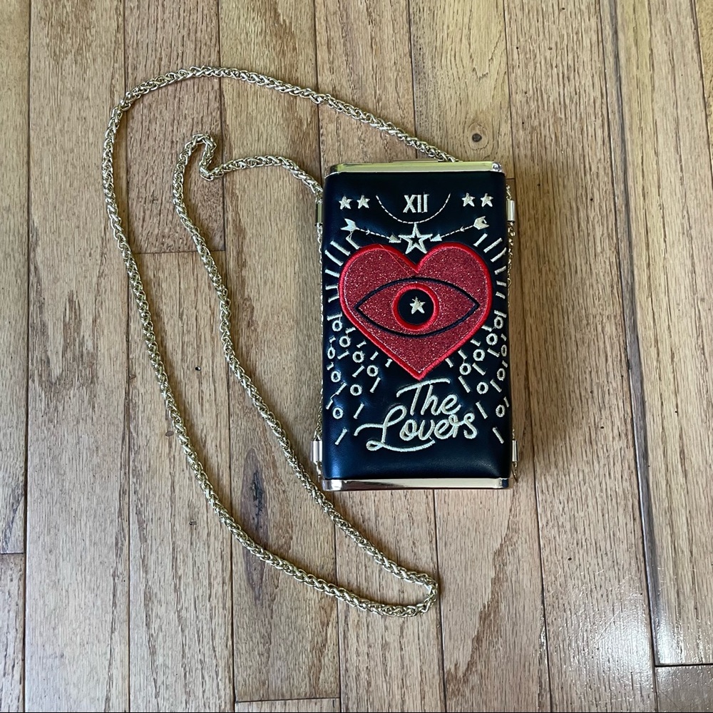 Stylish Black and Red Crossbody Bag